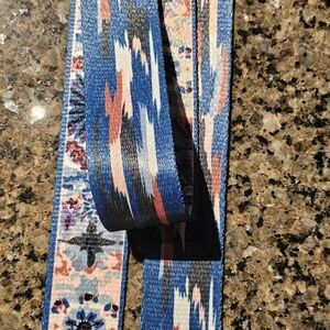 Blue and Multicolor Patterned Ribbon